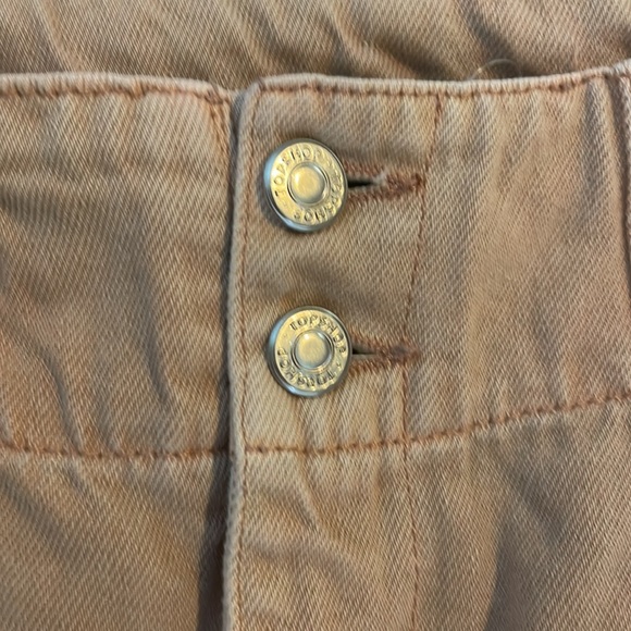 Topshop Tan Denim Skirt - Picture 2 of 5